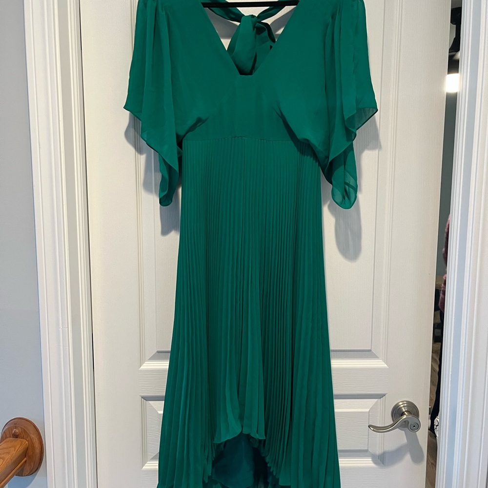 Club Monaco Green High-Low Halter Dress